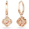 Pendientes colgantes Una «Clover», rosa, chapados en tono oro rosa Pendientes colgantes Una «Clover», rosa, chapados en tono oro rosa