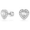 Pendientes de Ariana Grande x Swarovski con cortes mixtos, forma de corazón, blancos, chapados en rodio Pendientes de Ariana Grande x Swarovski con cortes mixtos, forma de corazón, blancos, chapados en rodio