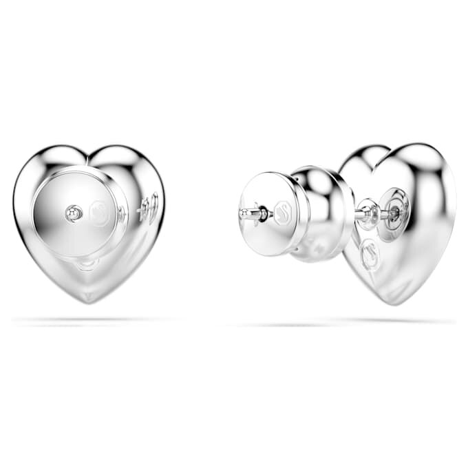 Pendientes de Ariana Grande x Swarovski con cortes mixtos, forma de corazón, blancos, chapados en rodio Pendientes de Ariana Grande x Swarovski con cortes mixtos, forma de corazón, blancos, chapados en rodio