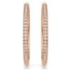 Pendientes de aro Dextera con pavé, grandes, blancos, chapados en tono oro rosa Pendientes de aro Dextera con pavé, grandes, blancos, chapados en tono oro rosa