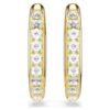 Pendientes de aro Dextera, forma octogonal, corte redondo, tamaño mediano, blanco, chapado en tono dorado Pendientes de aro Dextera, forma octogonal, corte redondo, tamaño mediano, blanco, chapado en tono dorado