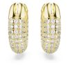 Pendientes de aro Dextera pequeños, blancos, chapados en tono dorado Pendientes de aro Dextera pequeños, blancos, chapados en tono dorado