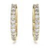Pendientes de aro Eternity con diamantes cultivados en laboratorio, 0,5 ct en total, forma redonda, oro amarillo de 14K Pendientes de aro Eternity con diamantes cultivados en laboratorio, 0,5 ct en total, forma redonda, oro amarillo de 14K