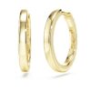 Pendientes de aro Eternity con diamantes cultivados en laboratorio, 0,5 ct en total, forma redonda, oro amarillo de 14K Pendientes de aro Eternity con diamantes cultivados en laboratorio, 0,5 ct en total, forma redonda, oro amarillo de 14K