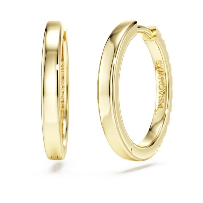 Pendientes de aro Eternity con diamantes cultivados en laboratorio, 0,5 ct en total, forma redonda, oro amarillo de 14K Pendientes de aro Eternity con diamantes cultivados en laboratorio, 0,5 ct en total, forma redonda, oro amarillo de 14K