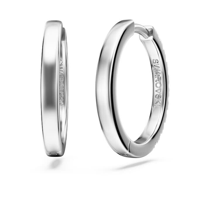 Pendientes de aro Eternity con diamantes cultivados en laboratorio, 0,56 ct en total, forma redonda, plata esterlina Pendientes de aro Eternity con diamantes cultivados en laboratorio, 0,56 ct en total, forma redonda, plata esterlina