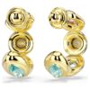Pendientes de aro Gema con cortes mixtos, multicolores, chapados en tono dorado Pendientes de aro Gema con cortes mixtos, multicolores, chapados en tono dorado