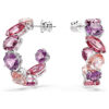 Pendientes de aro Gema en rosa, chapados en rodio Pendientes de aro Gema en rosa, chapados en rodio