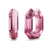 Pendientes de aro Lucent con forma octogonal, pequeños, color rosa Pendientes de aro Lucent con forma octogonal, pequeños, color rosa