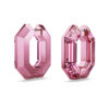 Pendientes de aro Lucent con forma octogonal, pequeños, color rosa Pendientes de aro Lucent con forma octogonal, pequeños, color rosa