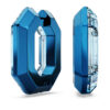 Pendientes de aro Lucent, forma octogonal, pequeños, azules
