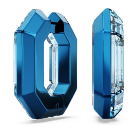 Pendientes de aro Lucent, forma octogonal, pequeños, azules