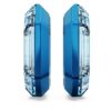 Pendientes de aro Lucent, forma octogonal, pequeños, azules