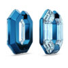 Pendientes de aro Lucent, forma octogonal, pequeños, azules