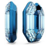 Pendientes de aro Lucent, forma octogonal, pequeños, azules