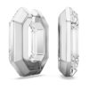 Pendientes de aro Lucent, forma octogonal, pequeños, blancos