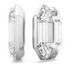 Pendientes de aro Lucent, forma octogonal, pequeños, blancos