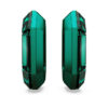 Pendientes de aro Lucent, forma octogonal, pequeños, verdes