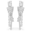 Pendientes de aro Matrix con cortes mixtos, blancos, chapados en rodio Pendientes de aro Matrix con cortes mixtos, blancos, chapados en rodio