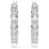 Pendientes de aro Matrix Vittore, corte redondo, blancos, chapados en rodio Pendientes de aro Matrix Vittore, corte redondo, blancos, chapados en rodio