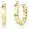 Pendientes de aro Matrix Vittore, corte redondo, blancos, chapados en tono dorado Pendientes de aro Matrix Vittore, corte redondo, blancos, chapados en tono dorado