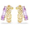 Pendientes de aro Millenia con cortes mixtos, multicolores, chapados en tono dorado Pendientes de aro Millenia con cortes mixtos, multicolores, chapados en tono dorado