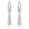 Pendientes de aro Stilla Attract, corte redondo, blancos, chapados en rodio Pendientes de aro Stilla Attract, corte redondo, blancos, chapados en rodio