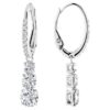 Pendientes de aro Stilla Attract, corte redondo, blancos, chapados en rodio Pendientes de aro Stilla Attract, corte redondo, blancos, chapados en rodio