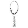 Pendientes de aro Stilla Attract, corte redondo, blancos, chapados en rodio Pendientes de aro Stilla Attract, corte redondo, blancos, chapados en rodio
