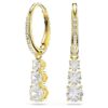 Pendientes de aro Stilla Attract, corte redondo, blancos, chapados en tono dorado Pendientes de aro Stilla Attract, corte redondo, blancos, chapados en tono dorado