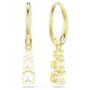 Pendientes de aro Stilla Attract, corte redondo, blancos, chapados en tono dorado Pendientes de aro Stilla Attract, corte redondo, blancos, chapados en tono dorado