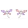 Pendientes de botón Ariana Grande X Swarovski con cortes mixtos, libélula, multicolor, chapados en rodio Pendientes de botón Ariana Grande X Swarovski con cortes mixtos, libélula, multicolor, chapados en rodio