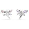 Pendientes de botón Ariana Grande X Swarovski con cortes mixtos, libélula, multicolor, chapados en rodio Pendientes de botón Ariana Grande X Swarovski con cortes mixtos, libélula, multicolor, chapados en rodio