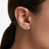 Pendientes de botón Eternity con diamantes cultivados en laboratorio, 0,52 ct en total, forma redonda, plata esterlina Pendientes de botón Eternity con diamantes cultivados en laboratorio, 0,52 ct en total, forma redonda, plata esterlina