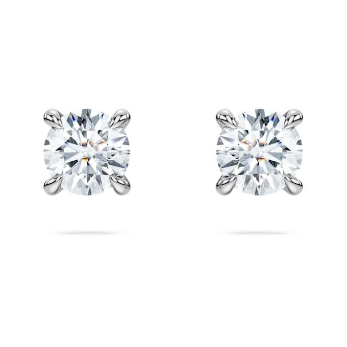 Pendientes de botón Eternity con diamantes cultivados en laboratorio, 0,52 ct en total, forma redonda, plata esterlina Pendientes de botón Eternity con diamantes cultivados en laboratorio, 0,52 ct en total, forma redonda, plata esterlina