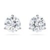 Pendientes de botón Eternity con diamantes cultivados en laboratorio, 2.0 Ct Tw, forma redonda, oro blanco de 14K Pendientes de botón Eternity con diamantes cultivados en laboratorio, 2.0 Ct Tw, forma redonda, oro blanco de 14K