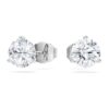 Pendientes de botón Eternity con diamantes cultivados en laboratorio, 2.0 Ct Tw, forma redonda, oro blanco de 14K Pendientes de botón Eternity con diamantes cultivados en laboratorio, 2.0 Ct Tw, forma redonda, oro blanco de 14K