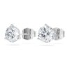 Pendientes de botón Eternity con diamantes cultivados en laboratorio, 2.0 Ct Tw, forma redonda, oro blanco de 14K Pendientes de botón Eternity con diamantes cultivados en laboratorio, 2.0 Ct Tw, forma redonda, oro blanco de 14K