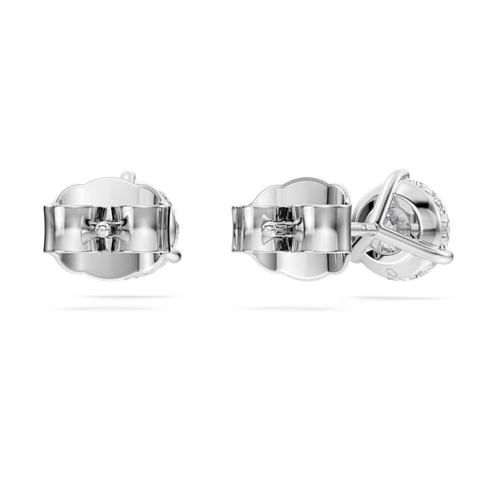 Pendientes de botón Eternity con diamantes cultivados en laboratorio, 2.0 Ct Tw, forma redonda, oro blanco de 14K Pendientes de botón Eternity con diamantes cultivados en laboratorio, 2.0 Ct Tw, forma redonda, oro blanco de 14K
