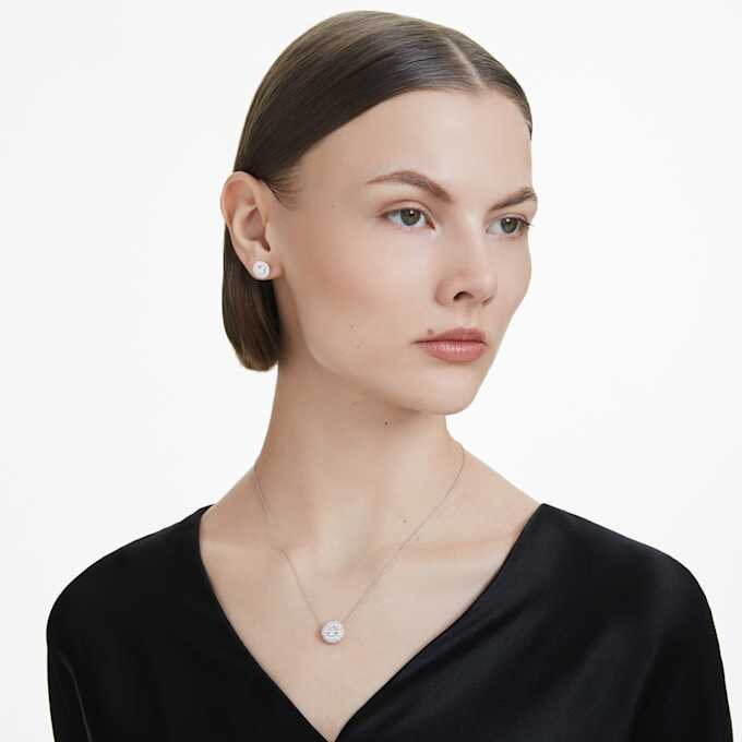 Pendientes de botón «Eternity Halo» con diamantes cultivados en laboratorio, 2 Ct Tw, forma redonda, oro blanco de 14K Pendientes de botón «Eternity Halo» con diamantes cultivados en laboratorio, 2 Ct Tw, forma redonda, oro blanco de 14K