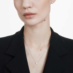 Colgante solitario Eternity Halo con diamantes cultivados en laboratorio de 0,23 ct en total, forma redonda, plata esterlina