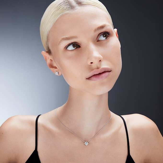 Colgante Galaxy con diamantes cultivados en laboratorio de 1,05 quilates en total, forma redonda, oro blanco de 14K Colgante Galaxy con diamantes cultivados en laboratorio de 1,05 quilates en total, forma redonda, oro blanco de 14K