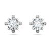 Pendientes de botón Galaxy con diamantes cultivados en laboratorio, 2.1 Ct Tw, forma redonda, oro blanco de 14K Pendientes de botón Galaxy con diamantes cultivados en laboratorio, 2.1 Ct Tw, forma redonda, oro blanco de 14K