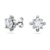 Pendientes de botón Galaxy con diamantes cultivados en laboratorio, 2.1 Ct Tw, forma redonda, oro blanco de 14K Pendientes de botón Galaxy con diamantes cultivados en laboratorio, 2.1 Ct Tw, forma redonda, oro blanco de 14K