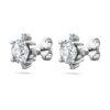 Pendientes de botón Galaxy con diamantes cultivados en laboratorio, 2.1 Ct Tw, forma redonda, oro blanco de 14K Pendientes de botón Galaxy con diamantes cultivados en laboratorio, 2.1 Ct Tw, forma redonda, oro blanco de 14K