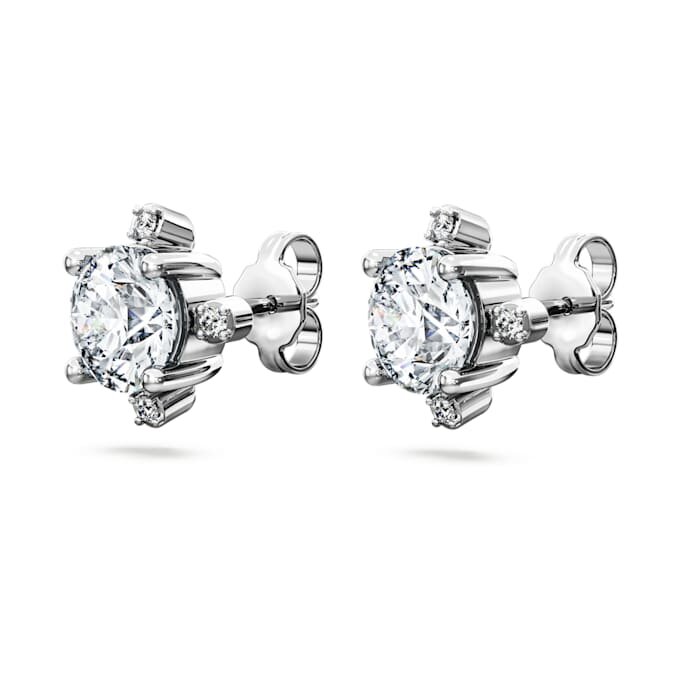 Pendientes de botón Galaxy con diamantes cultivados en laboratorio, 2.1 Ct Tw, forma redonda, oro blanco de 14K Pendientes de botón Galaxy con diamantes cultivados en laboratorio, 2.1 Ct Tw, forma redonda, oro blanco de 14K