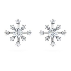 Pendientes de botón «Galaxy» con diamantes cultivados en laboratorio de 0,5 ct en total, forma redonda, oro blanco de 14K