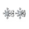 Pendientes de botón «Galaxy» con diamantes cultivados en laboratorio de 0,5 ct en total, forma redonda, oro blanco de 14K
