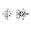 Pendientes de botón «Galaxy» con diamantes cultivados en laboratorio de 0,5 ct en total, forma redonda, oro blanco de 14K