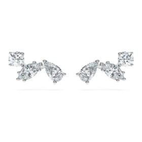 Pendientes de botón Galaxy con diamantes cultivados en laboratorio de 0,5 ct en total, formas mixtas, plata esterlina